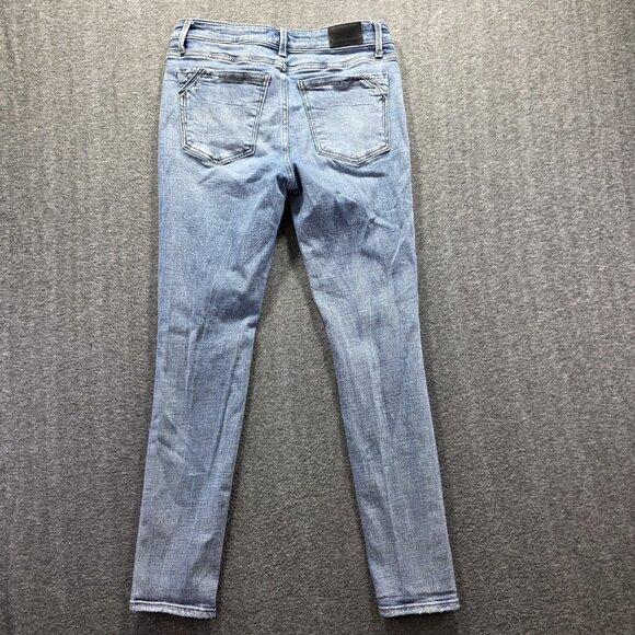 Buckle Black Jeans Mens 28x30 Light Wash Fit No 53 Skinny Distressed Ripped - Picture 2 of 9